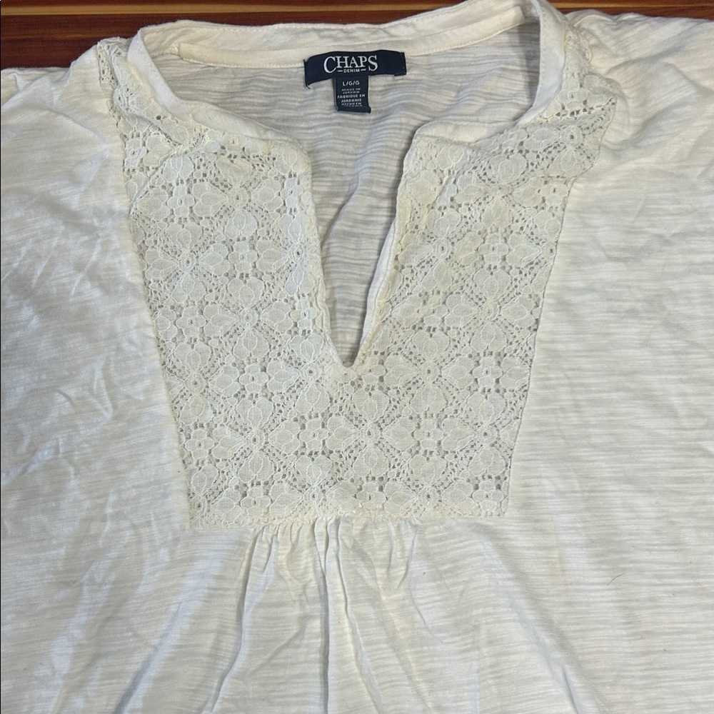Chaps Women's Ivory Tunic Top - Picture 3 of 5